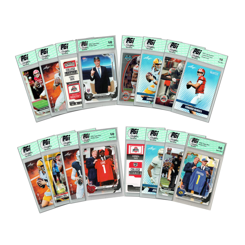 LOADED! 2026 Pro Football Draft Collector's Box: 4 PGI 10 Rookie Cards - Fernando Mendoza, Jeremiyah Love, Ty Simpson, Carson Beck, Carnell Tate, Garett Nussmeir and more