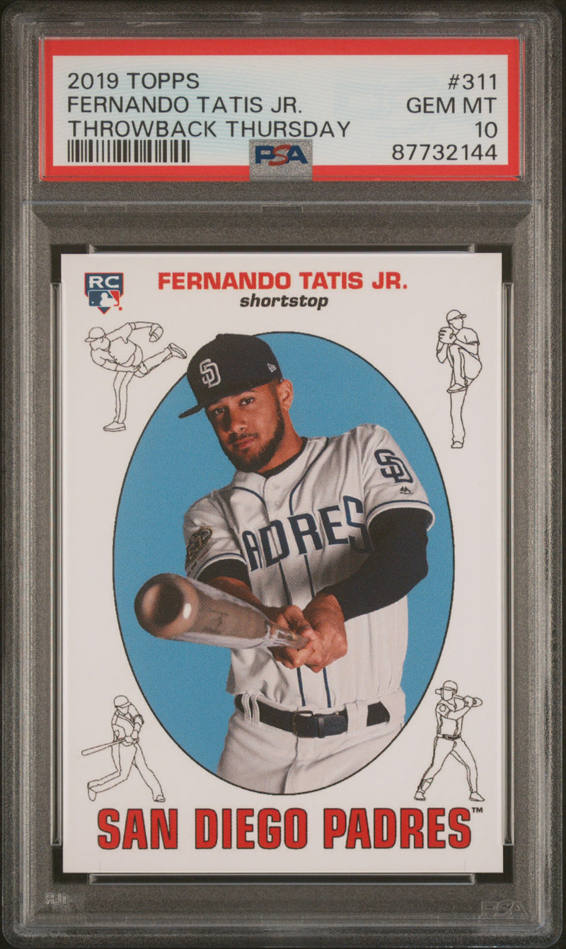 PSA 10 Fernando Tatis 2019 Topps #311 Throwback SP! Rookie Card