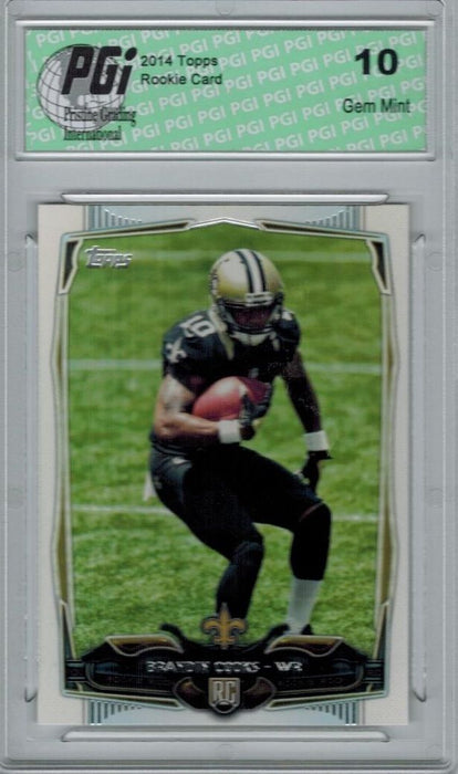 2014 Topps Football #354 Brandin Cooks, New Orleans Saints RC Rookie Card PGI 10