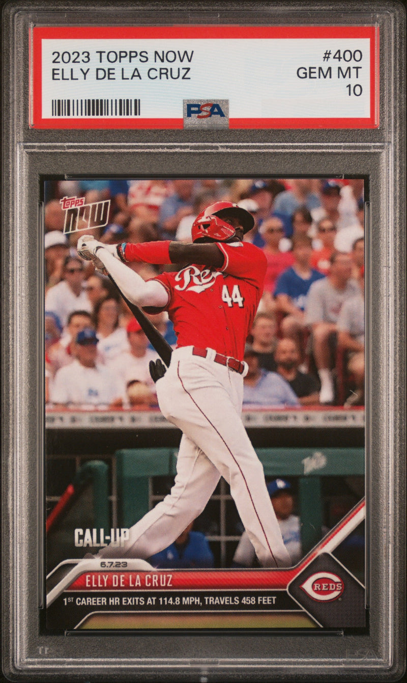PSA 10 Elly De La Cruz 2023 Topps Now #400 1st Career HR Rookie Card