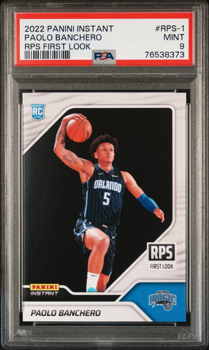 PSA 9 MINT Paolo Banchero 2022 Panini Instant #RPS1-1 Rookie Card RPS First Look