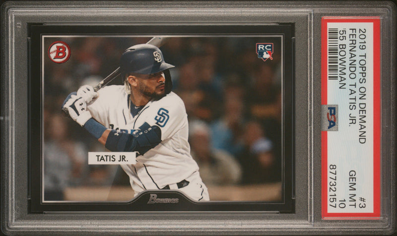 PSA 10 Fernando Tatis Jr. 2019 Topps #3 '55 Bowman Throwback Rookie Card San Diego Padres