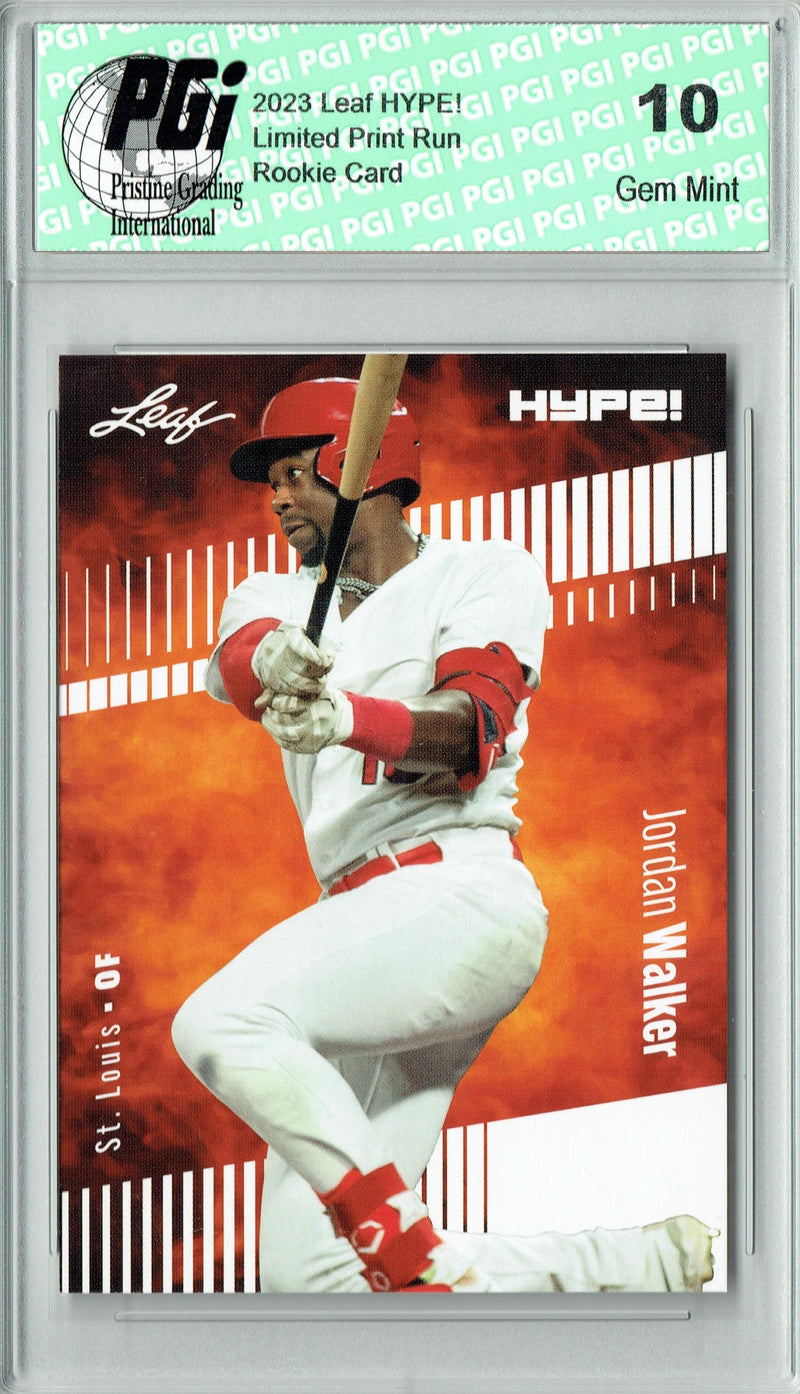 Jordan Walker 2023 Leaf HYPE! #128 Only 5000 Made! Cardinals Rookie Card PGI 10