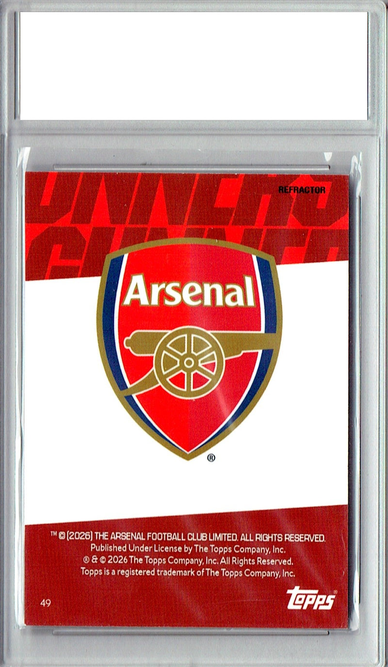 Max Dowman Rookie Card 2025 Topps Chrome #49, PGI 10, Arsenal