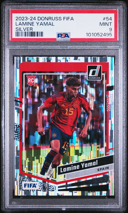 PSA 9 Lamine Yamal 2024 Donruss Silver Parallel #54 Spain Rookie Card