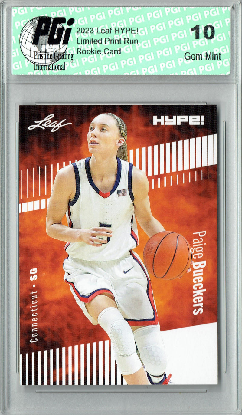 Paige Bueckers 2023 Leaf HYPE! #131 Only 5000 Made! Rookie Card PGI 10