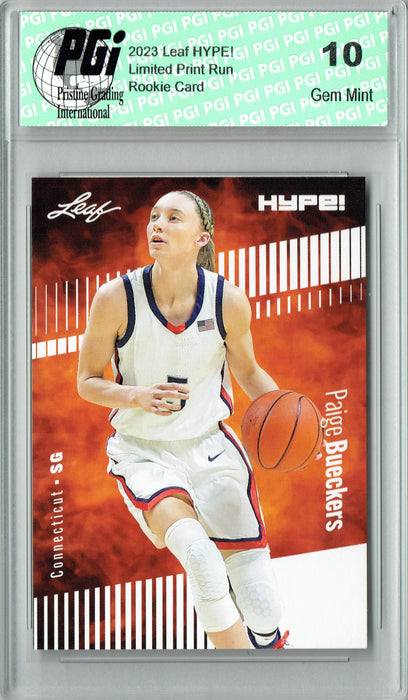 Paige Bueckers 2023 Leaf HYPE! #131 Only 5000 Made! Rookie Card Connecticut PGI 10