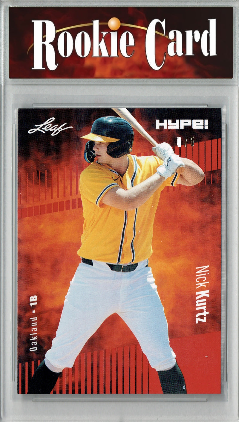 Nick Kurtz 2024 Leaf HYPE! #149 Certified Mint+ Red SP Just 5 Made Rookie Card Oakland Athletics