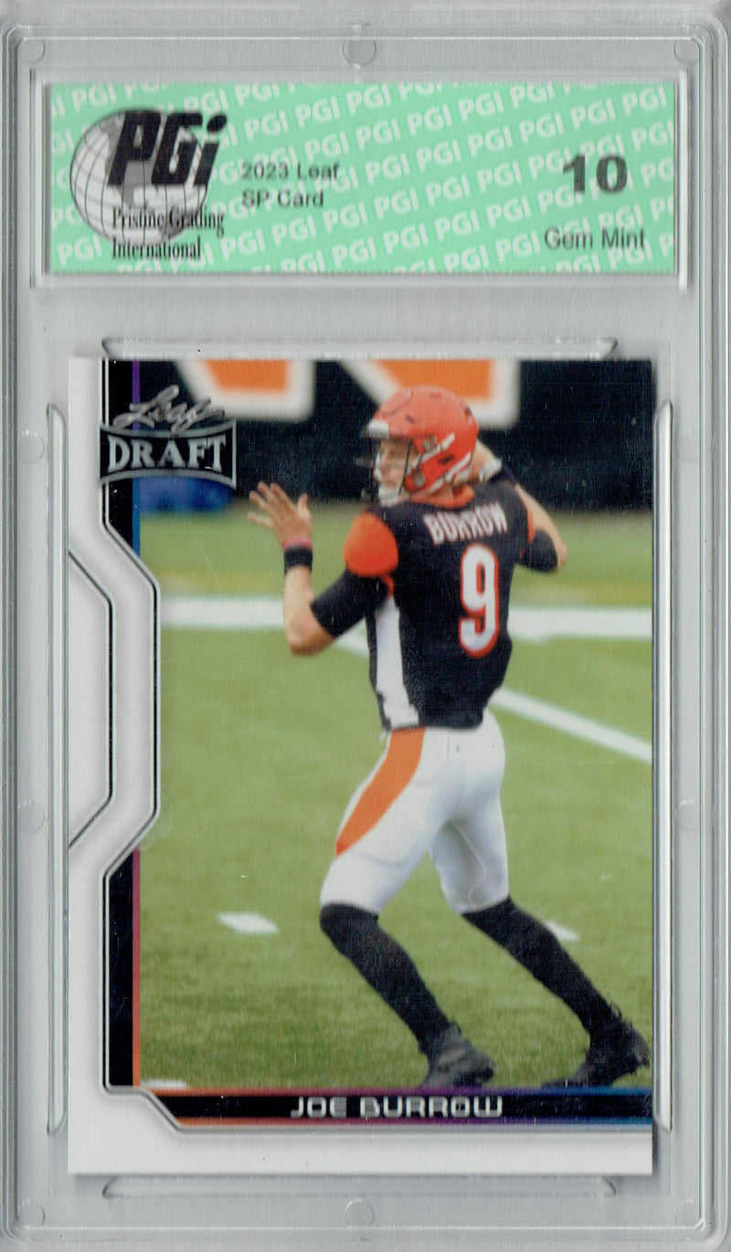 Joe Burrow Trading Card PGI 10 Gem Mint Football Card 2023 Leaf Football #B1-3 Special Edition