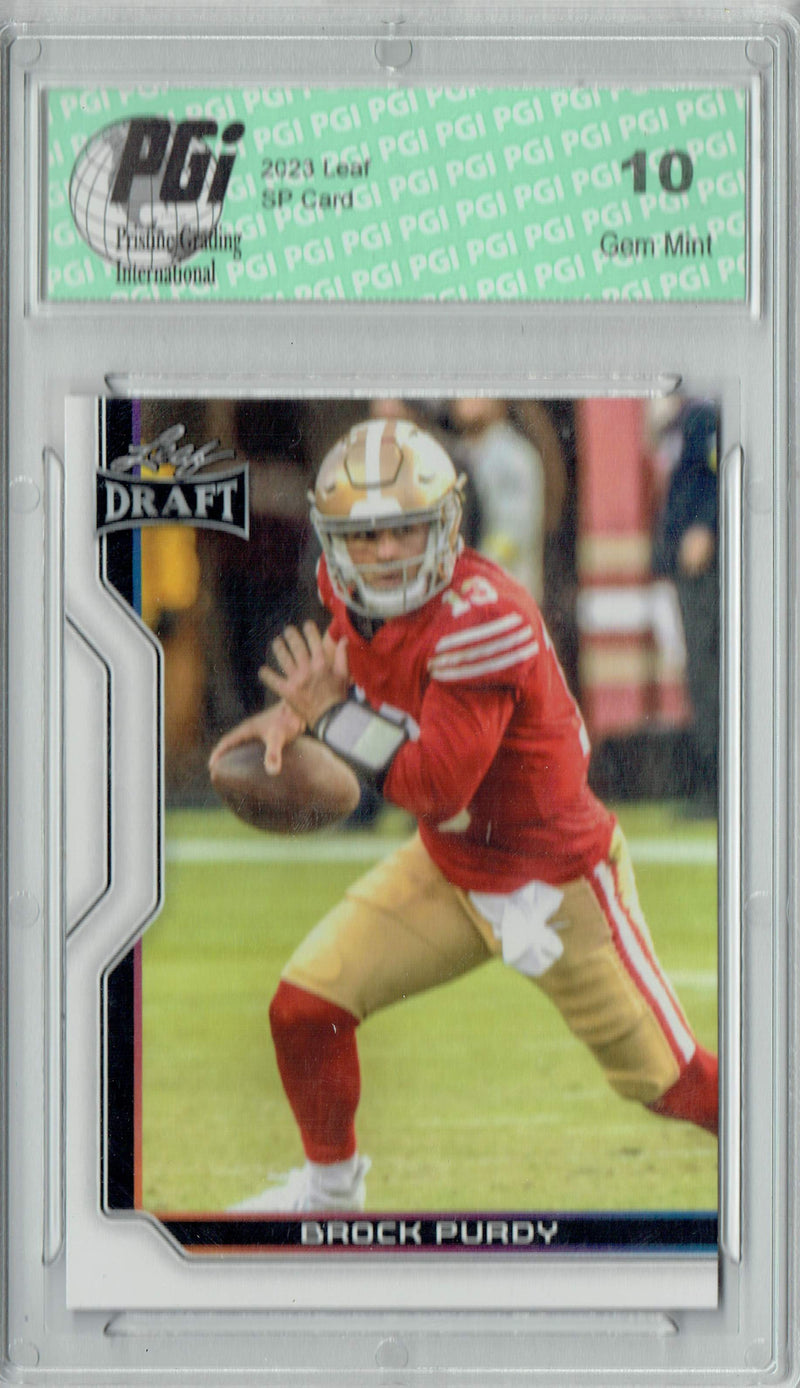 Brock Prdy Trading Card PGI 10 Gem Mint Football Card 2023 Leaf Football #B1-1 Special Edition