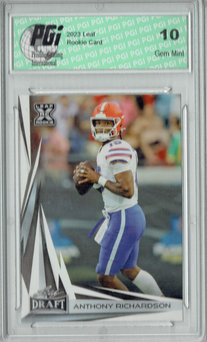 Anthony Richardson Rookie Card Indianapolis PGI 10 Gem Mint Football Trading Card 2023 Leaf Football #B2-7 Special Edition
