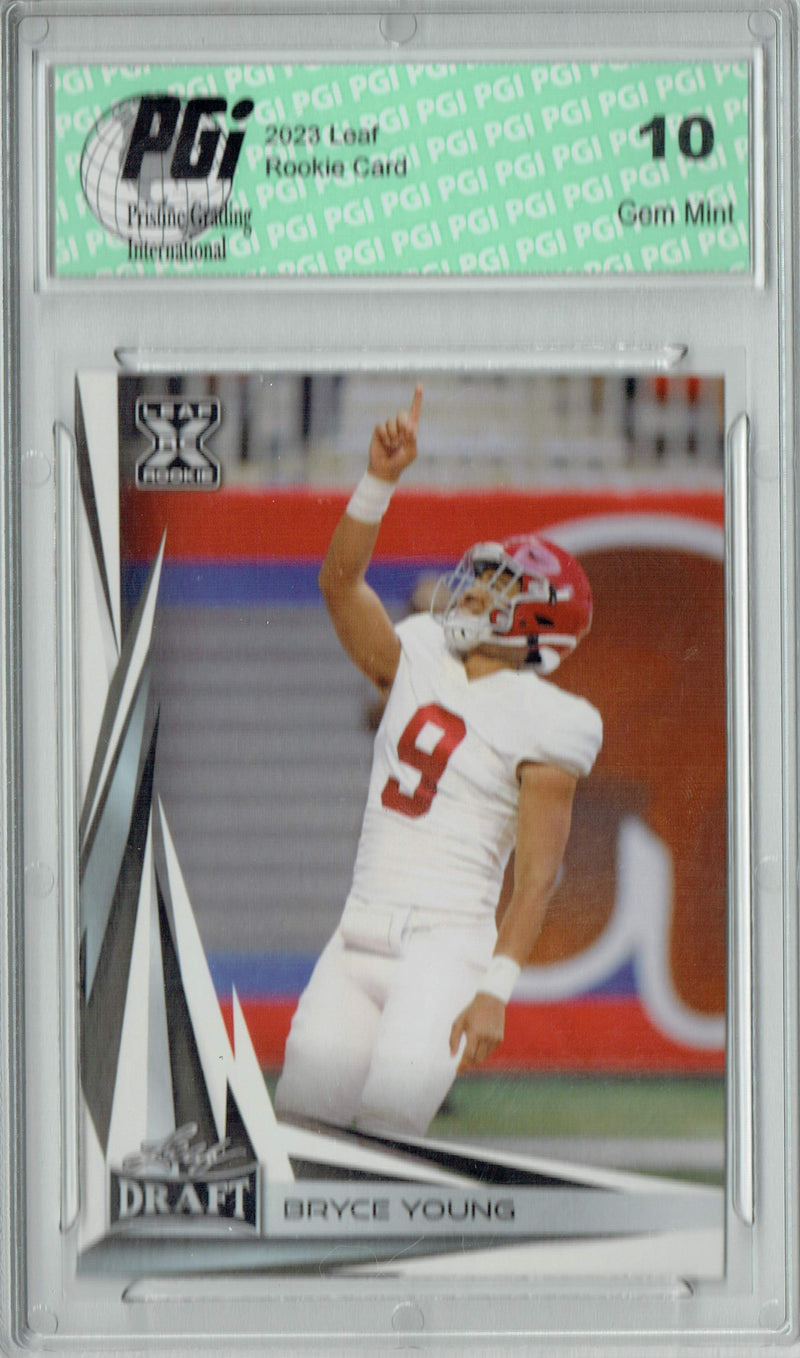 Bryce Young Rookie Card Carolina PGI 10 Gem Mint Football Trading Card 2023 Leaf Football #B2-5 Special Edition