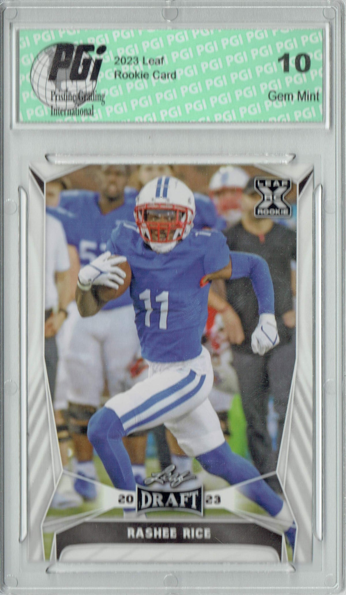 Rashee Rice 2023 Leaf Football #66 Rookie Card PGI 10 — Rookie Cards