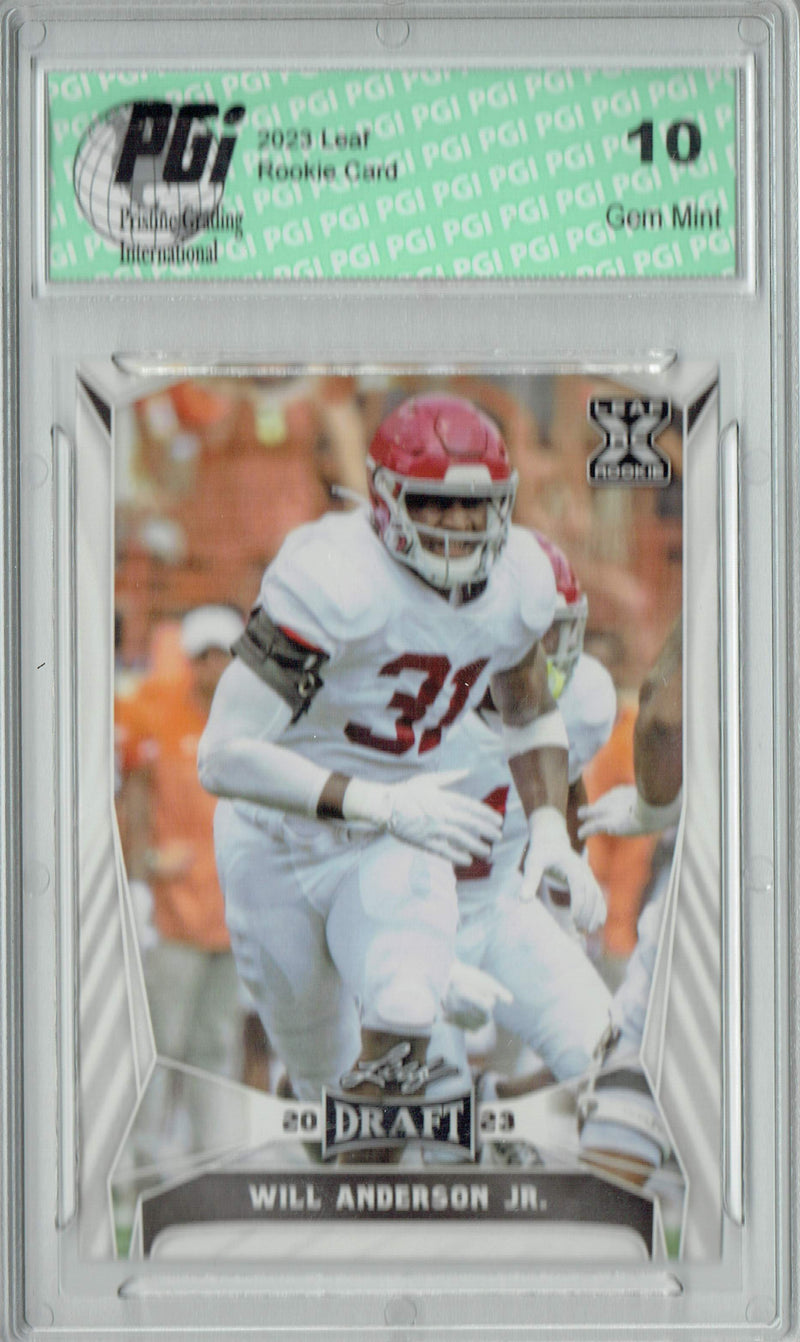 Will Anderson Jr. Rookie Card PGI 10 Gem Mint Football Trading Card 2023 Leaf Football #73