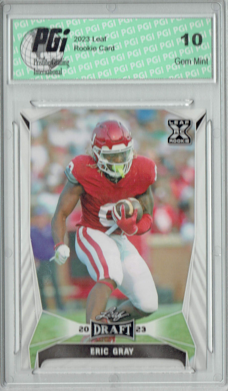Eric Gray Rookie Card PGI 10 Gem Mint Football Trading Card 2023 Leaf Football #47