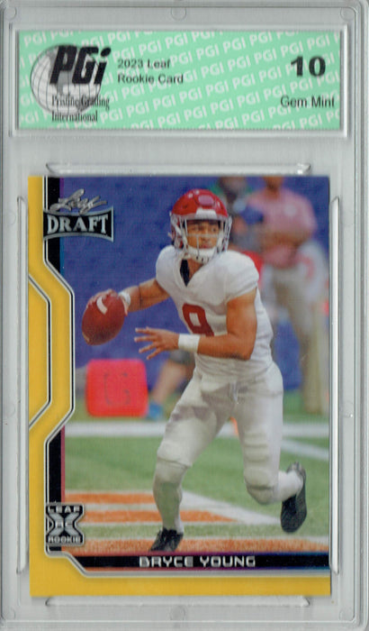 Bryce Young 2023 Leaf Football #B1-5 Gold SP Special Edition Rookie Card PGI 10