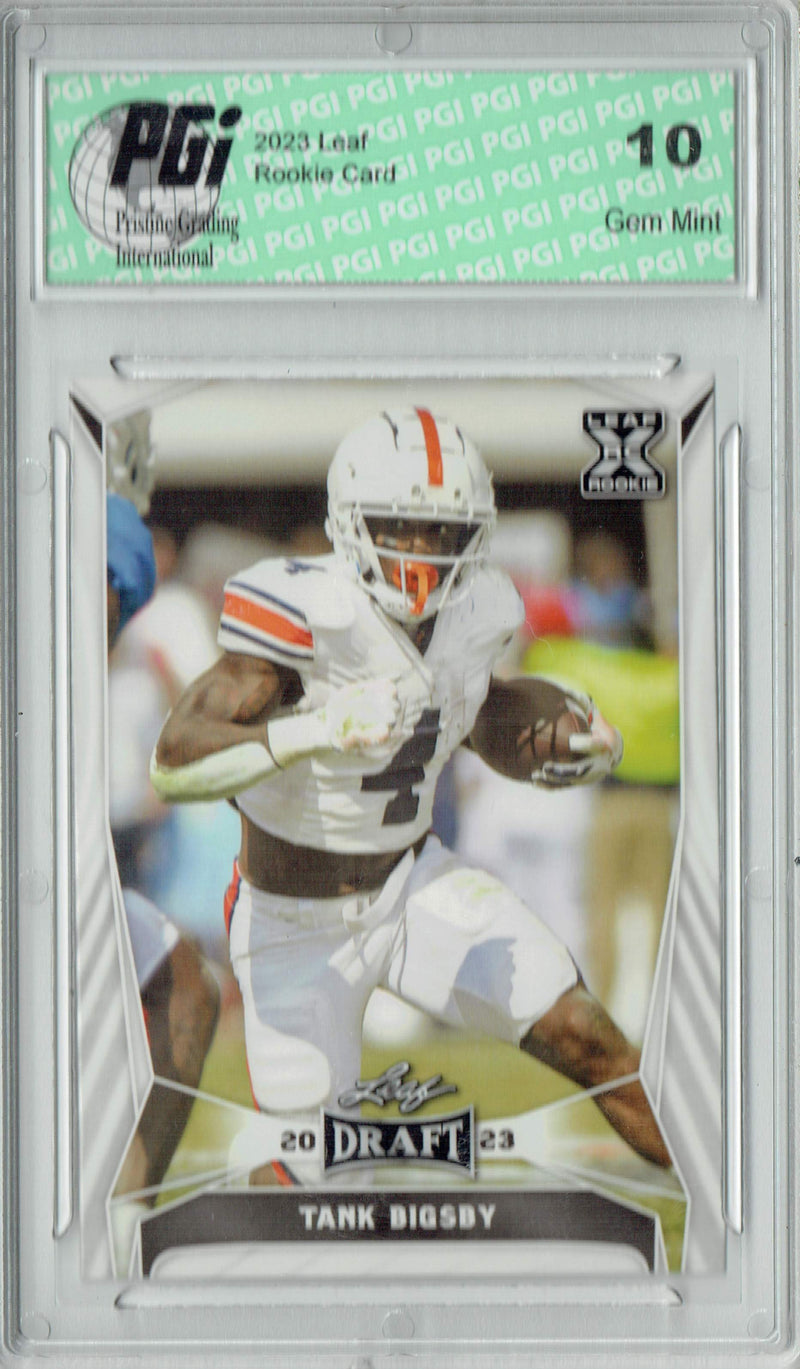 Tank Bigsby Rookie Card PGI 10 Gem Mint Football Trading Card 2023 Leaf Football #69
