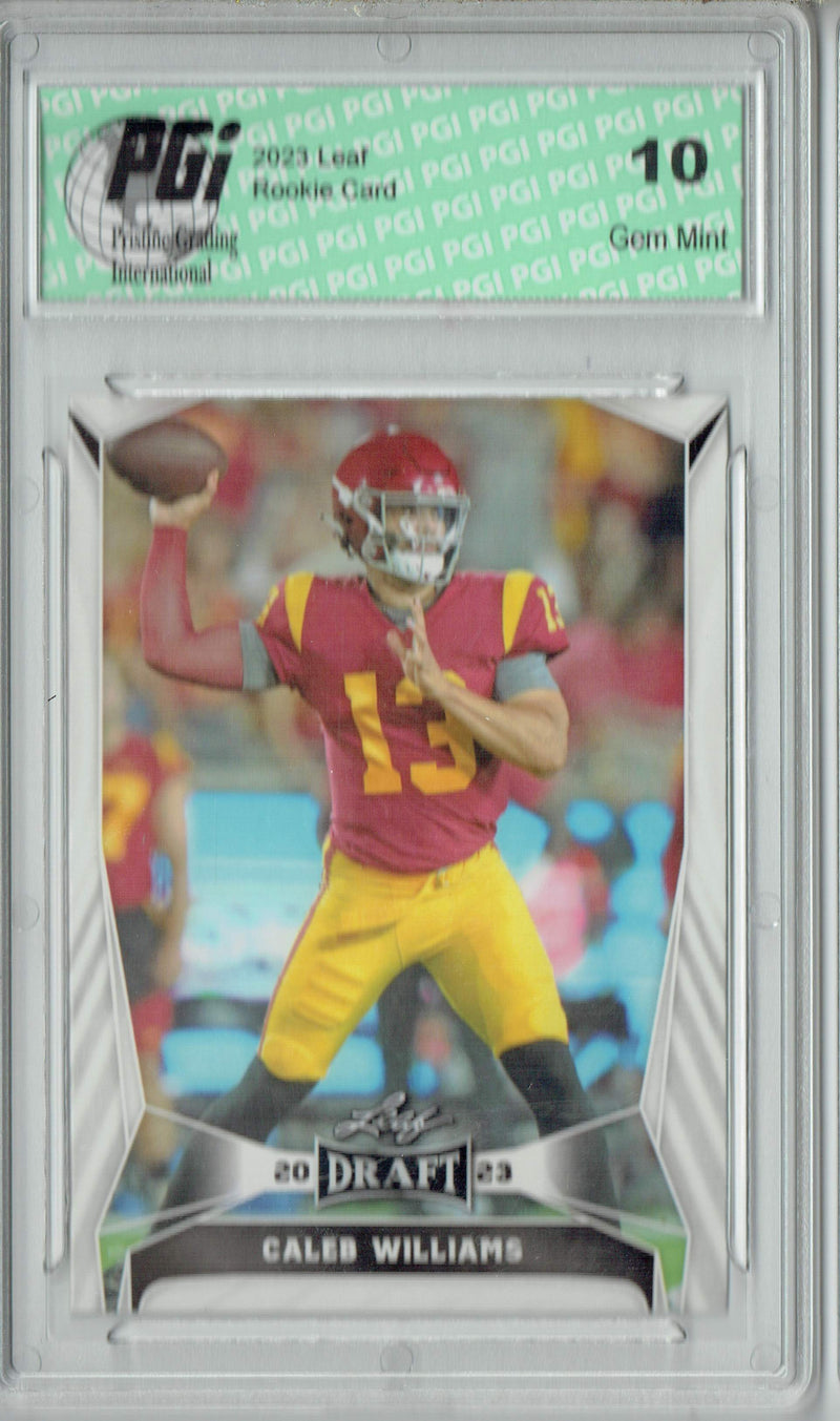 Caleb Williams Rookie Card USC / Chicago PGI 10 Gem Mint Football Trading Card 2023 Leaf Football #20