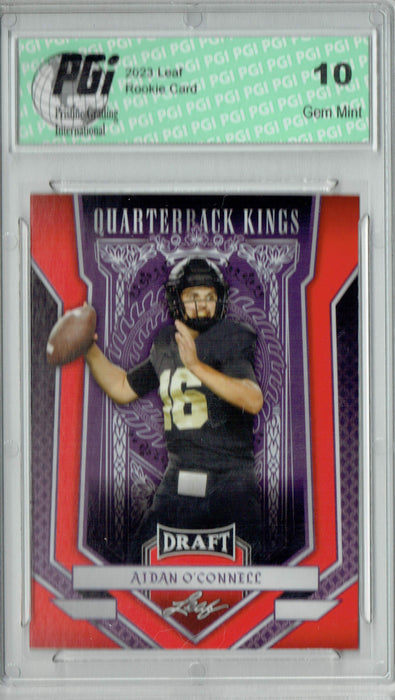 Aidan O�Connell 2023 Leaf Football #87 Red Quarterback Kings Rookie Card PGI 10