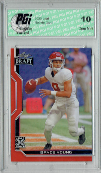 Bryce Young 2023 Leaf Football #B1-5 Red SP Special Edition Rookie Card PGI 10