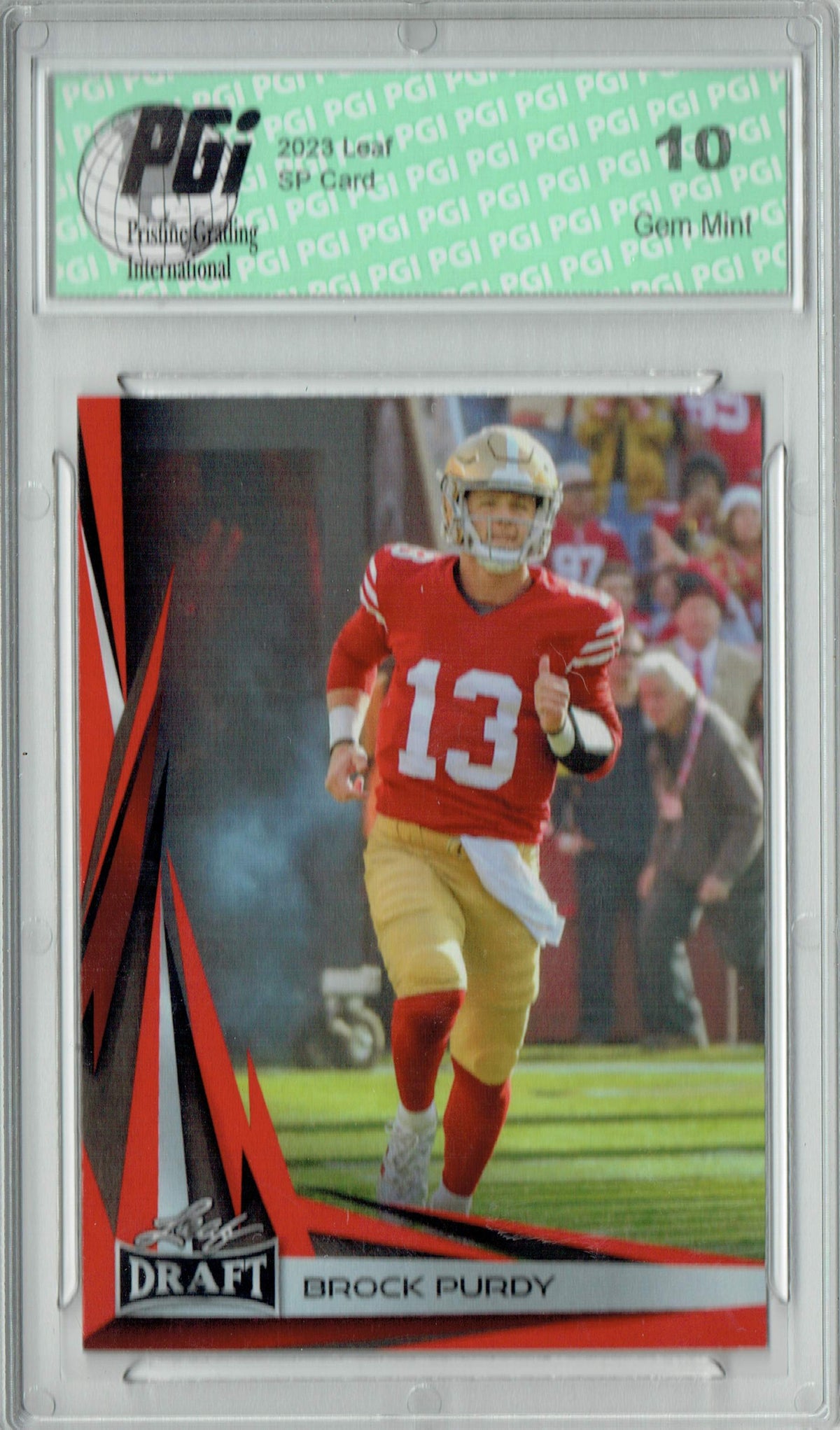 Brock Purdy 2023 Leaf Football #B2-1 Red SP Special Edition Trading Ca —  Rookie Cards