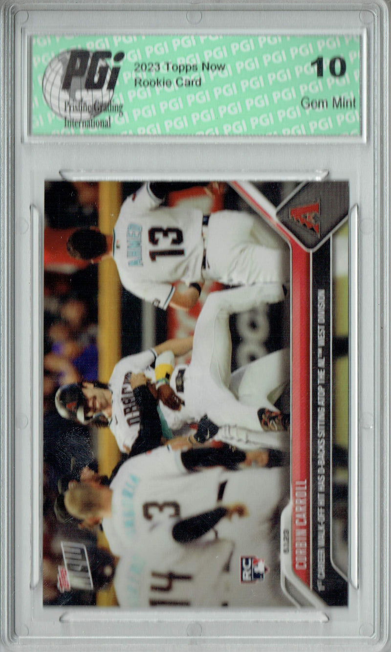 Corbin Carroll 2023 Topps Now #375 1st Career Walk-Off Rookie Card PGI 10