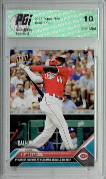 Elly De La Cruz 2023 Topps Now #400 Call-Up Blue SP #20/49 Rookie Card PGI 10