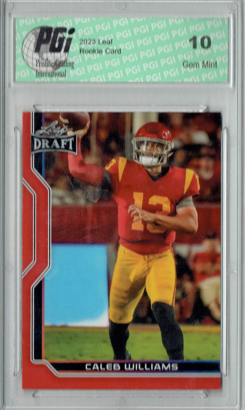 Caleb Williams 2023 Leaf Football #B1-2 Red Special Edtn. Rookie Card PGI 10