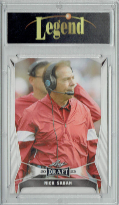 Certified Mint+ Nick Saban 2023 Leaf Football #26 Alabama Head Coach Trading Card