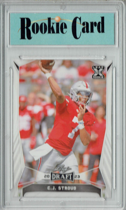 Certified Mint+ C.J. Stroud 2023 Leaf Football #43 Ohio State Rookie Card
