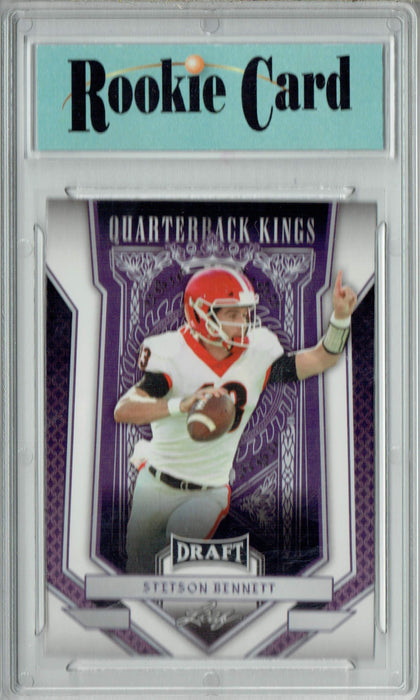 Certified Mint+ Stetson Bennett 2023 Leaf Football #93 Quarterback Kings Rookie Card