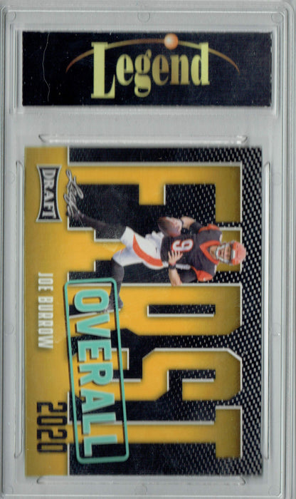 Certified Mint+ Joe Burrow 2023 Leaf Football #10 Gold SP First Overall Bengals Card