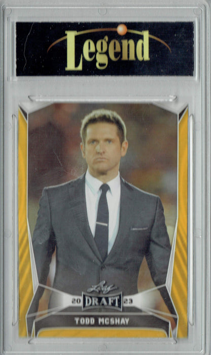 Certified Mint+ Todd McShay 2023 Leaf Football #30 Gold SP College Analyst ESPN Card