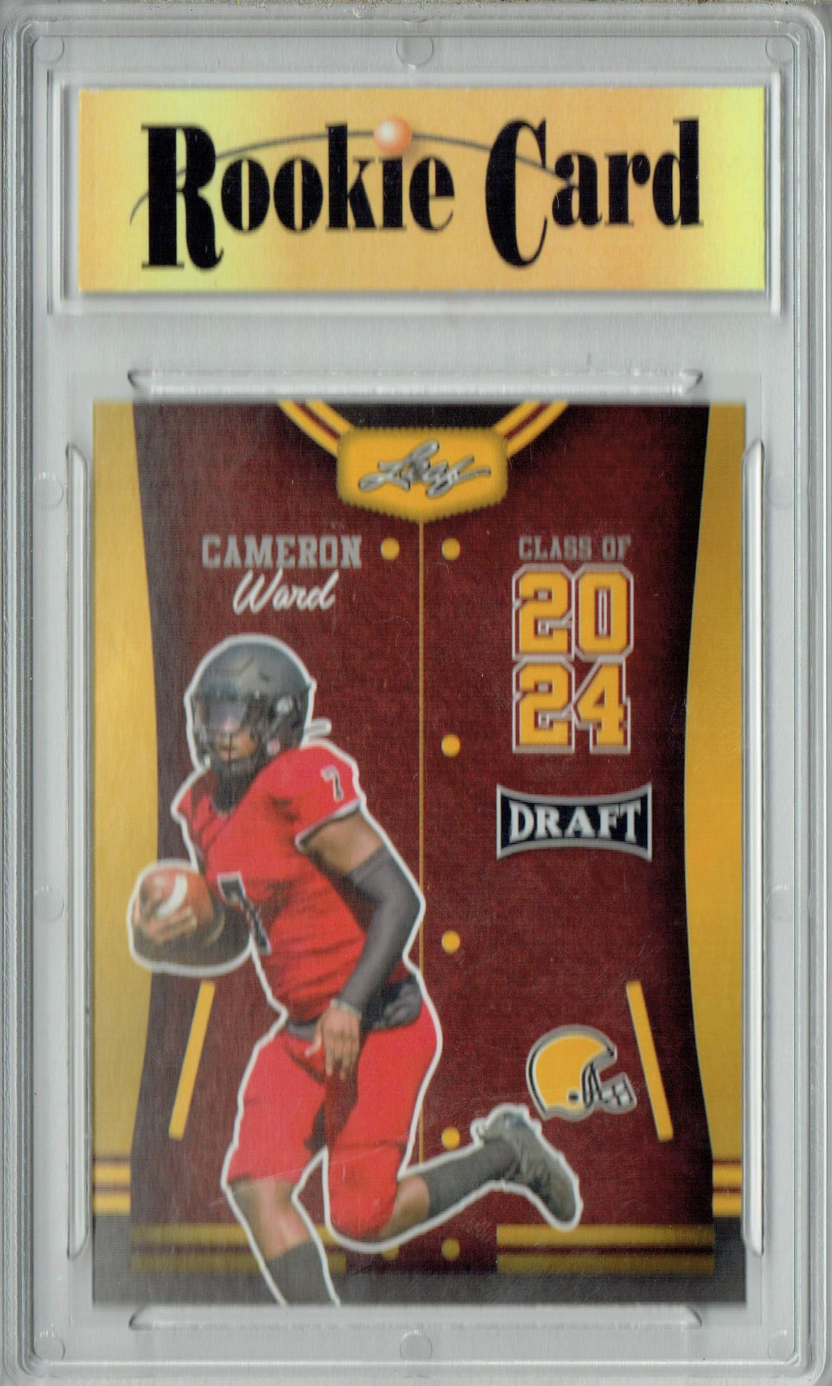 Certified Mint+ Cameron Ward 2023 Leaf Football #78 Gold SP Class of 2 ...