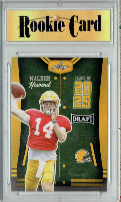 Certified Mint+ Walker Howard 2023 Leaf Football #86 Gold SP Class of 2025 Rookie Card