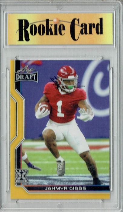 Certified Mint+ Jahmyr Gibbs 2023 Leaf Football #B1-8 Gold SP Special Edition Rookie Card