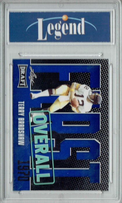 Certified Mint+ Terry Bradshaw 2023 Leaf Football #2 Blue SP First Overall Steelers Card