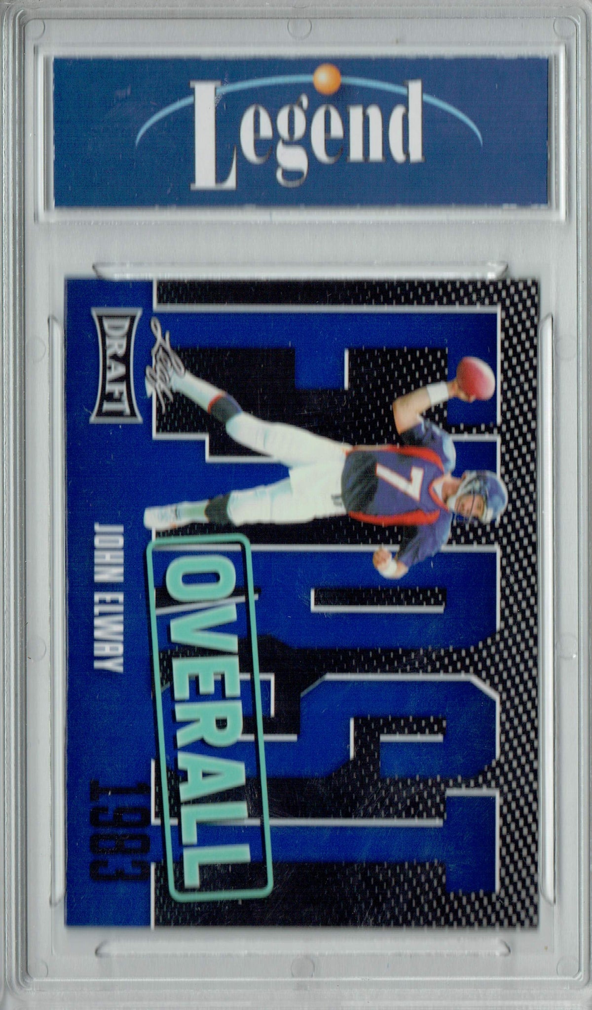 Certified Mint+ John Elway 2023 Leaf Football 4 Blue SP First Overall