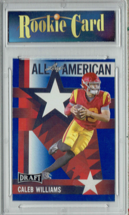 Certified Mint+ Caleb Williams 2023 Leaf Football #11 Blue SP All-American Rookie Card