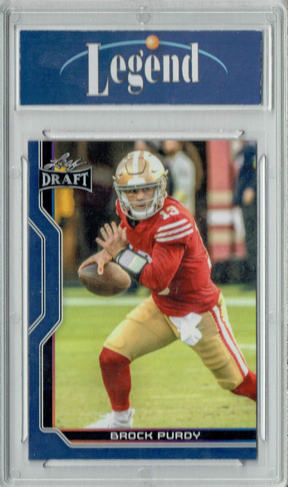 Certified Mint+ Brock Purdy 2023 Leaf Football #B1-1 Blue SP Special Edition Niners Card