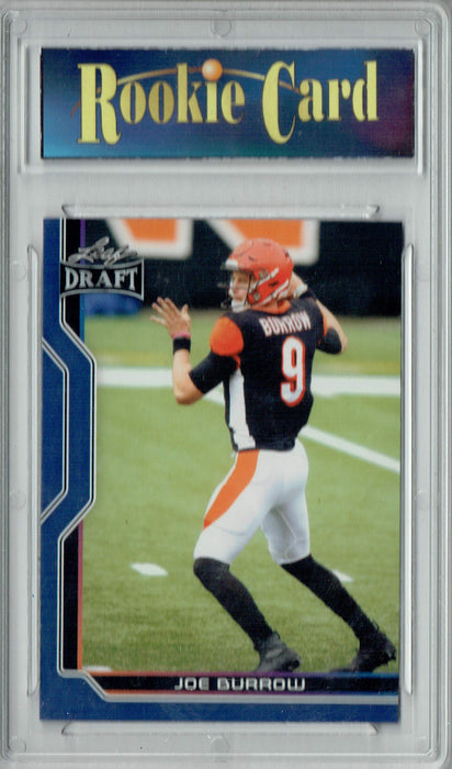 Certified Mint+ Joe Burrow 2023 Leaf Football #B1-3 Blue SP Special Edition Bengals Card