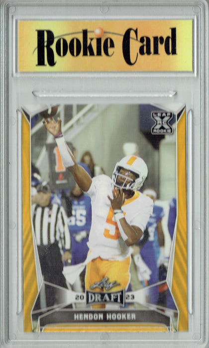 Certified Mint+ Hendon Hooker 2023 Leaf Football #48 Gold SP Tennessee Rookie Card