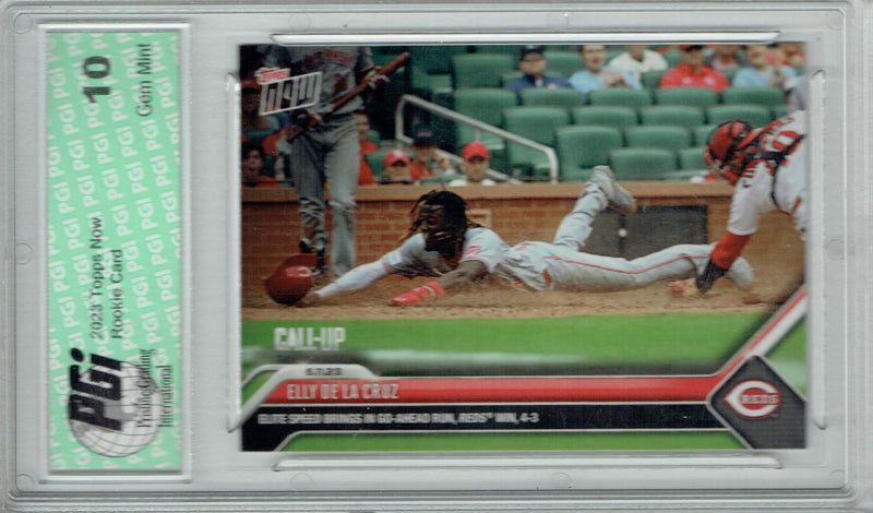 Elly De La Cruz 2023 Topps Now #430 Elite Speed Rookie Card PGI 10