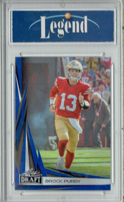 Certified Mint+ Brock Purdy 2023 Leaf Football #B2-1 Blue SP Special Edition 49ers Card