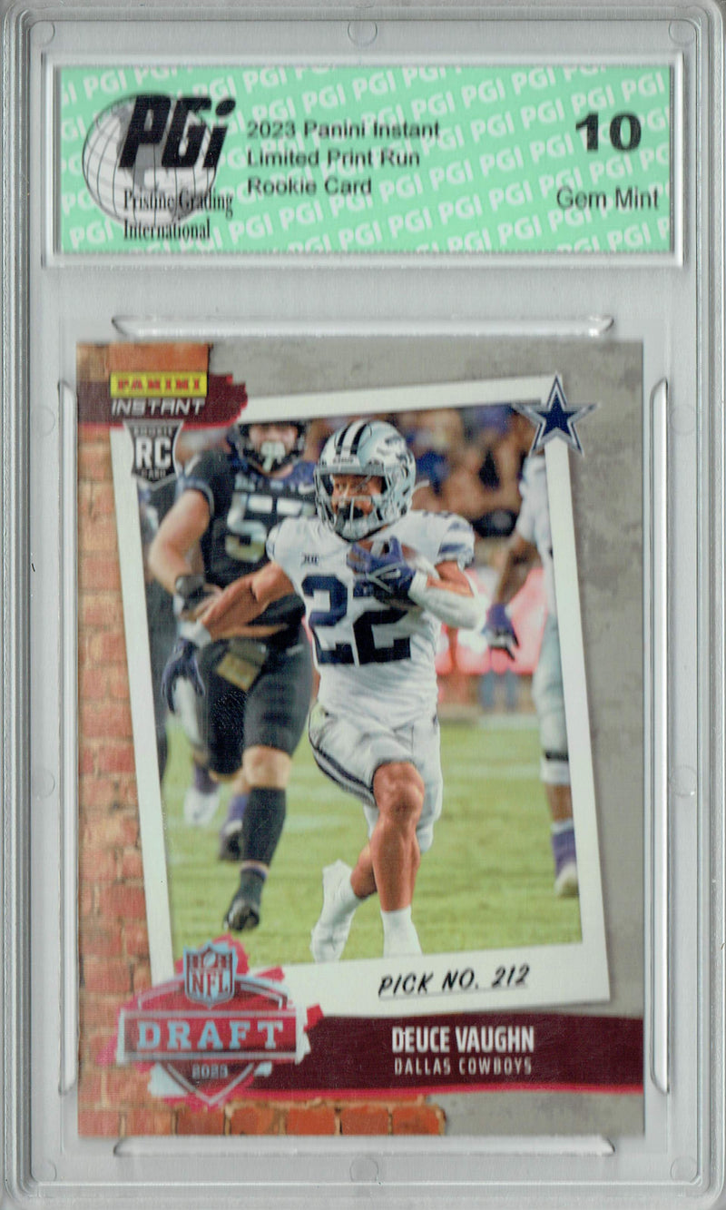 Deuce Vaughn 2023 Panini Instant #DN7 Draft Night 1 of 742 Rookie Card PGI 10