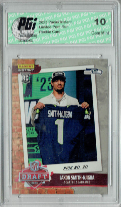 Jaxon Smith-Njigba 2023 Panini Instant #DN10 Draft Night 1/807 Rookie Card PGI10