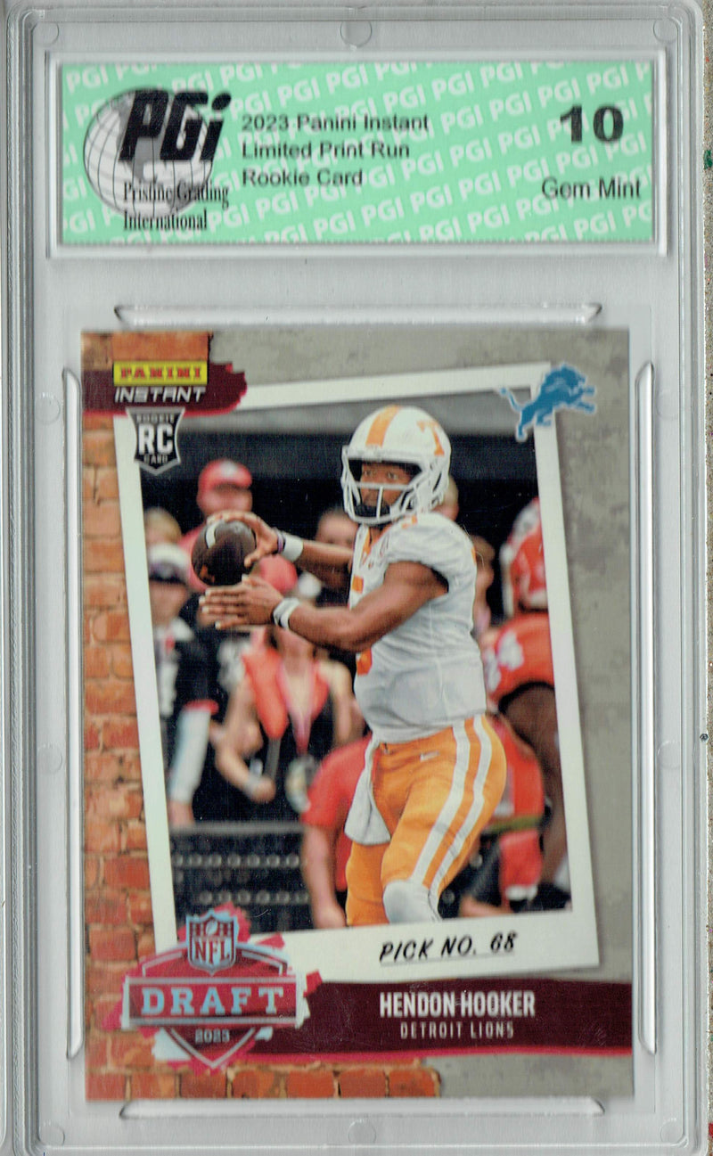 Hendon Hooker 2023 Panini Instant #DN16 Draft Night 1 of 1129 Rookie Card PGI 10