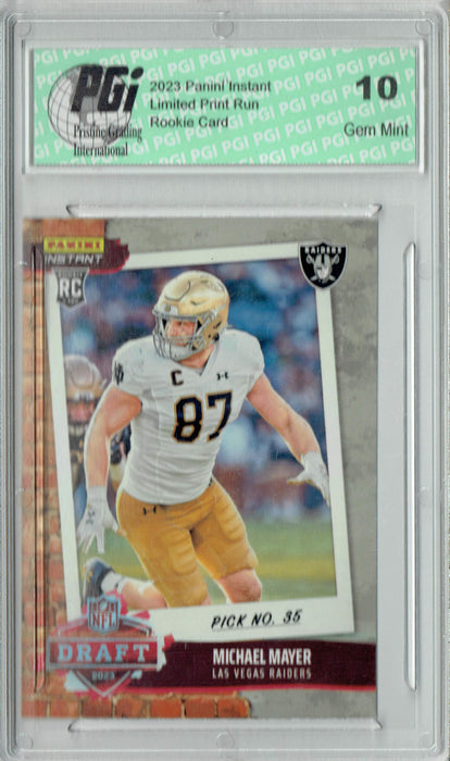 Michael Mayer 2023 Panini Instant #DN21 Draft Night 1 of 626 Rookie Card PGI 10