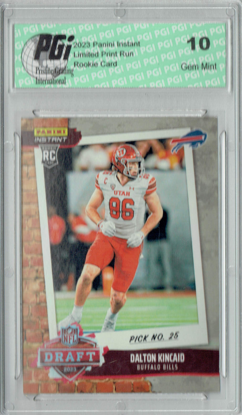 Dalton Kincaid 2023 Panini Instant #DN23 Draft Night 1 of 759 Rookie Card PGI 10