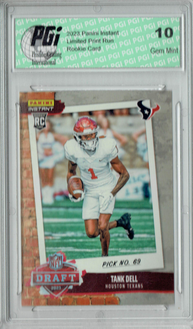 Tank Dell 2023 Panini Instant #DN28 Draft Night 1 of 587 Rookie Card PGI 10